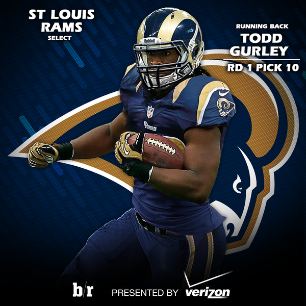 First Look At Todd Gurley In A St Louis Rams Jersey Nfldraft