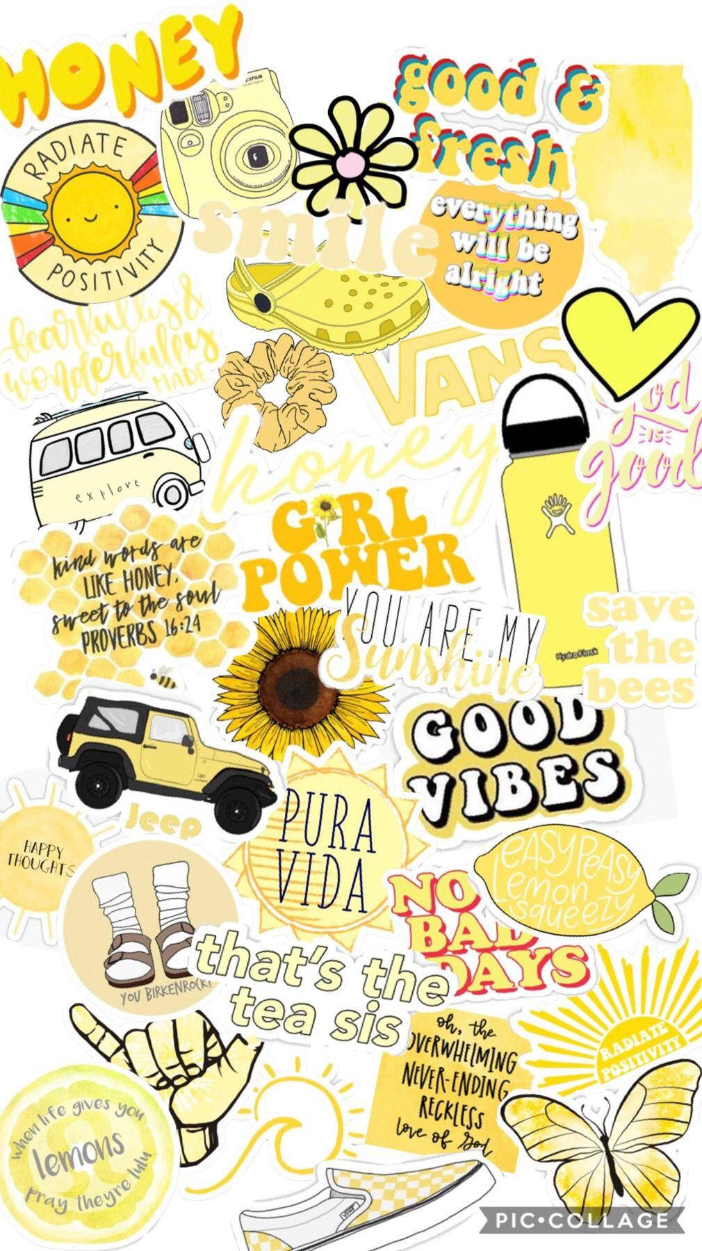 Yellow Vintage Aesthetic Wallpaper