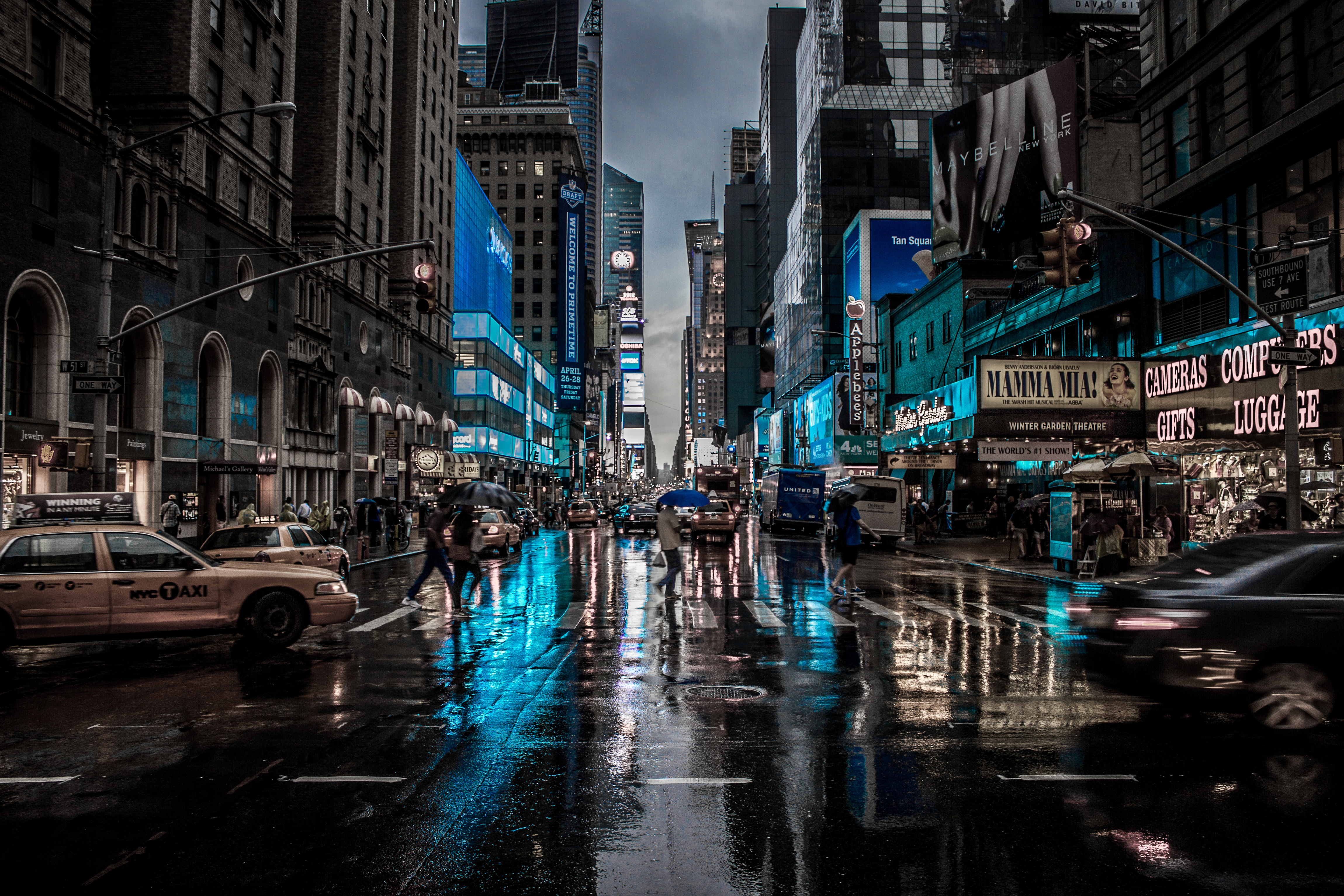 New York City In The Rain