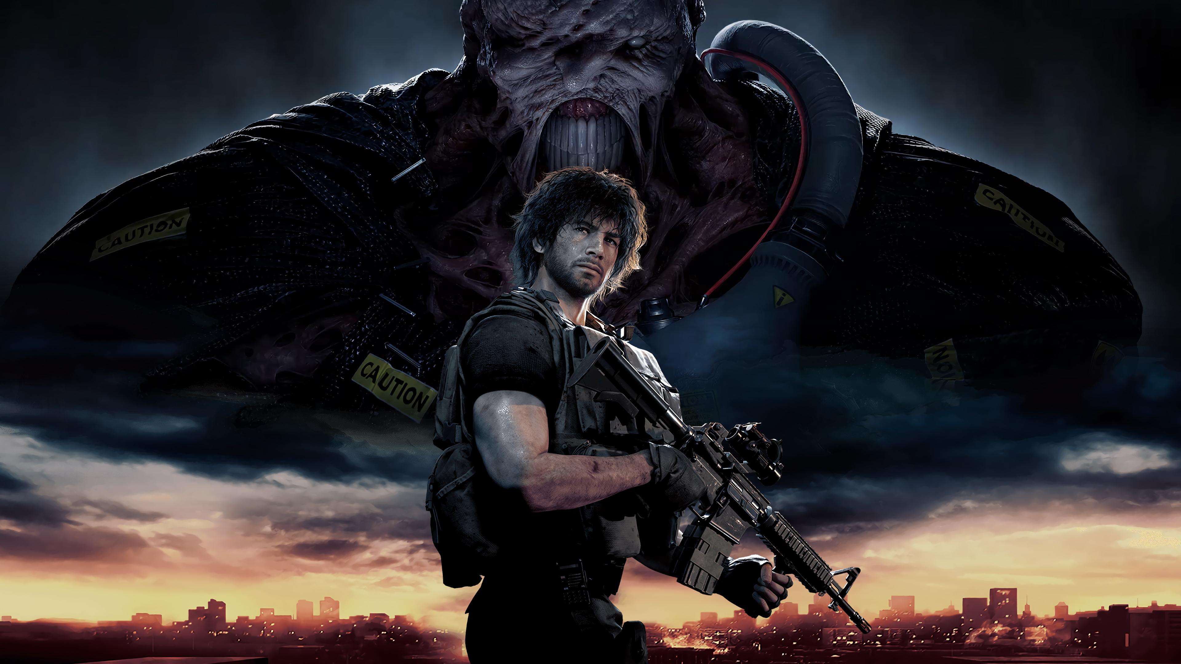 Resident Evil Remake Carlos Nemesis 4k Wallpaper