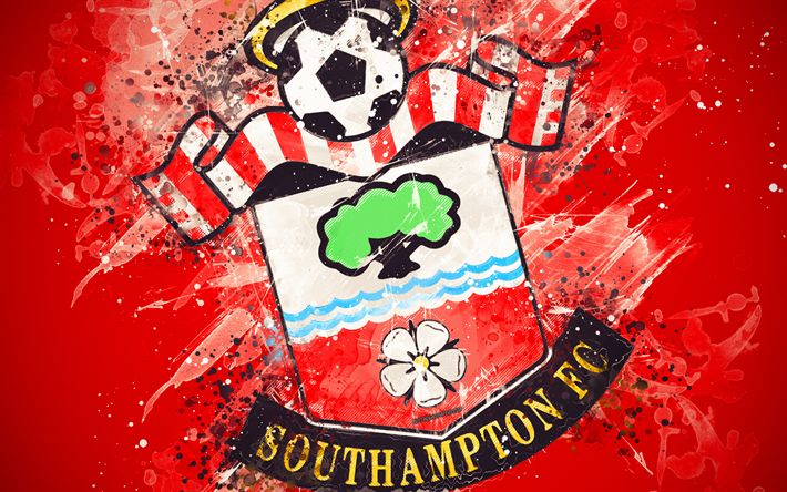 Wallpaper Southampton Fc 4k Paint Art Logo Creative