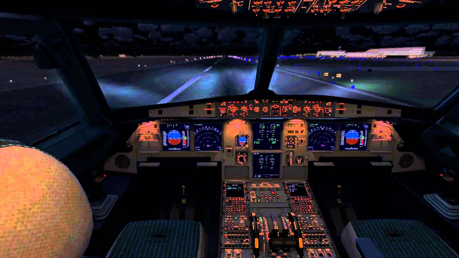 Airbus Cockpit Wallpaper A320 Usair Landing