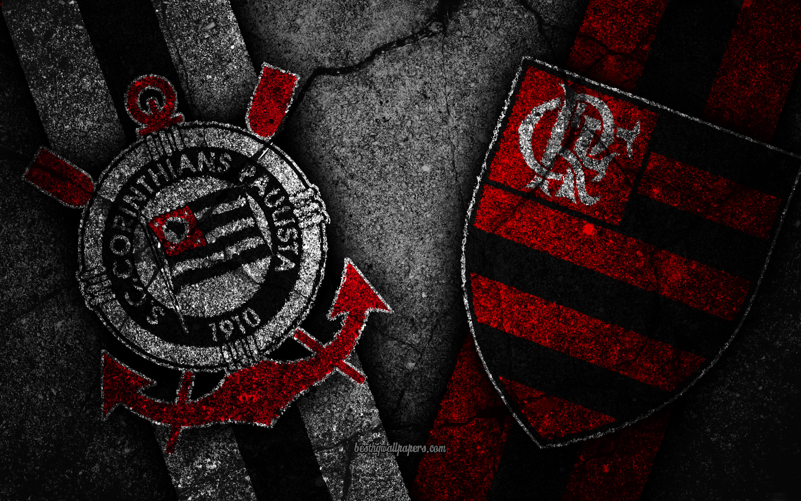 Wallpaper Corinthians Vs Flamengo Round Serie A