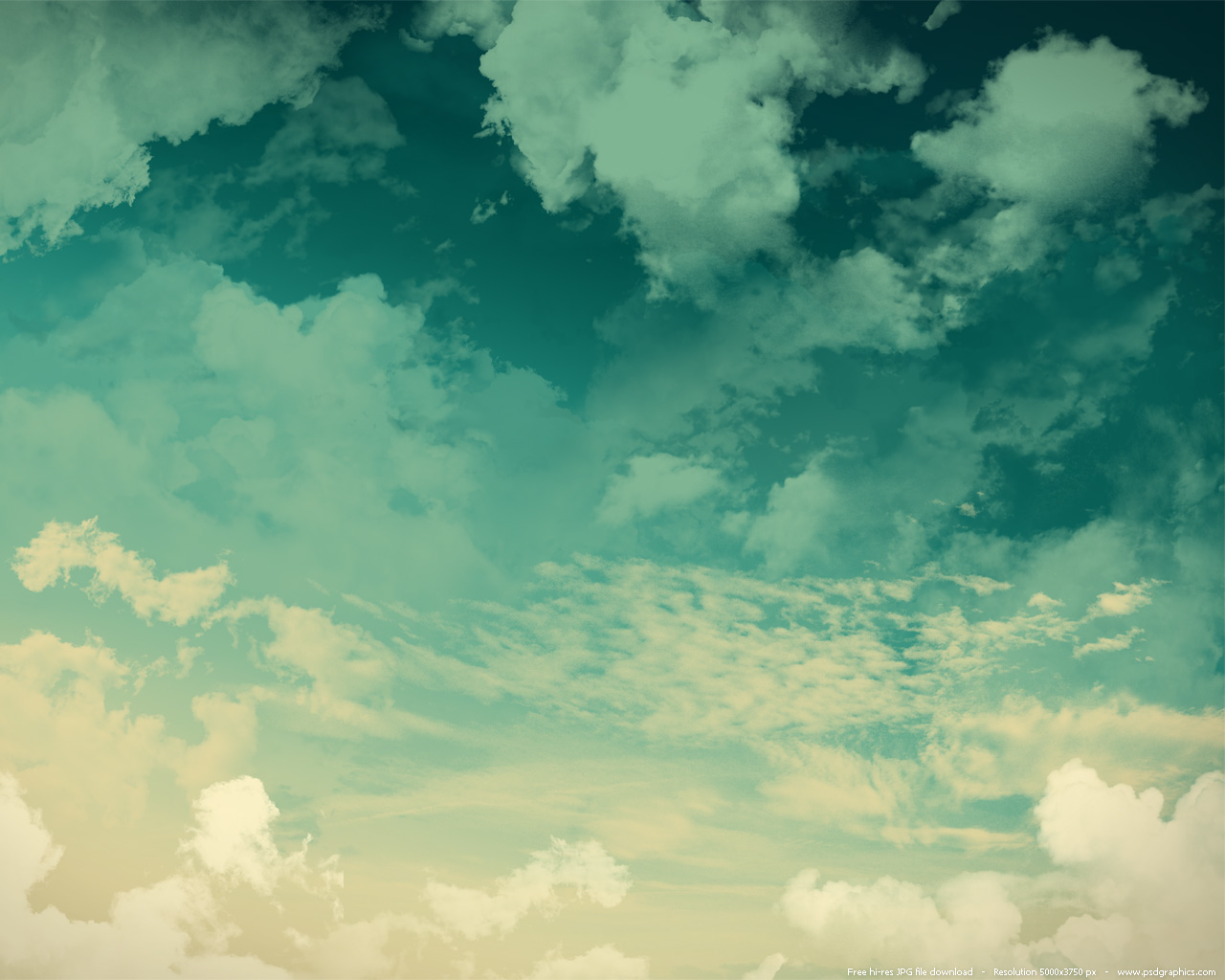 Grunge sky background green clouds PSDGraphics