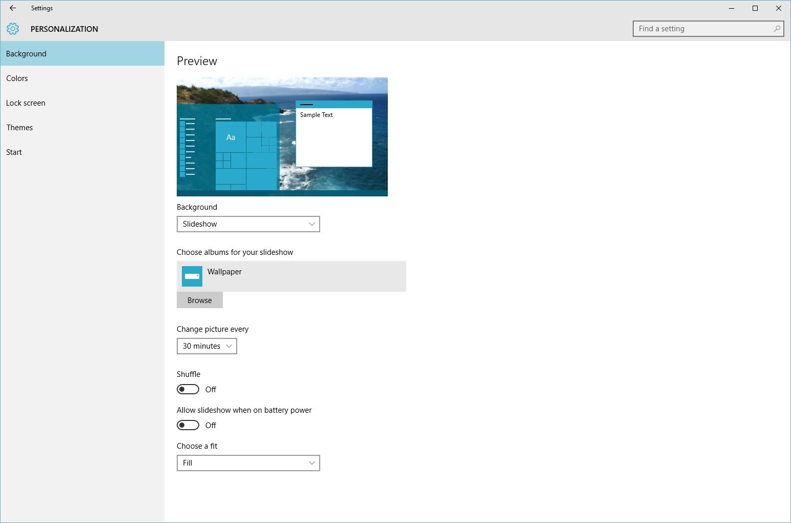 Desktop Background Wallpaper Slideshow with Windows 10 Microsoft