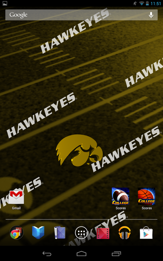 licensed iowa hawkeyes live wallpaper with animated 3d logo background 562x900