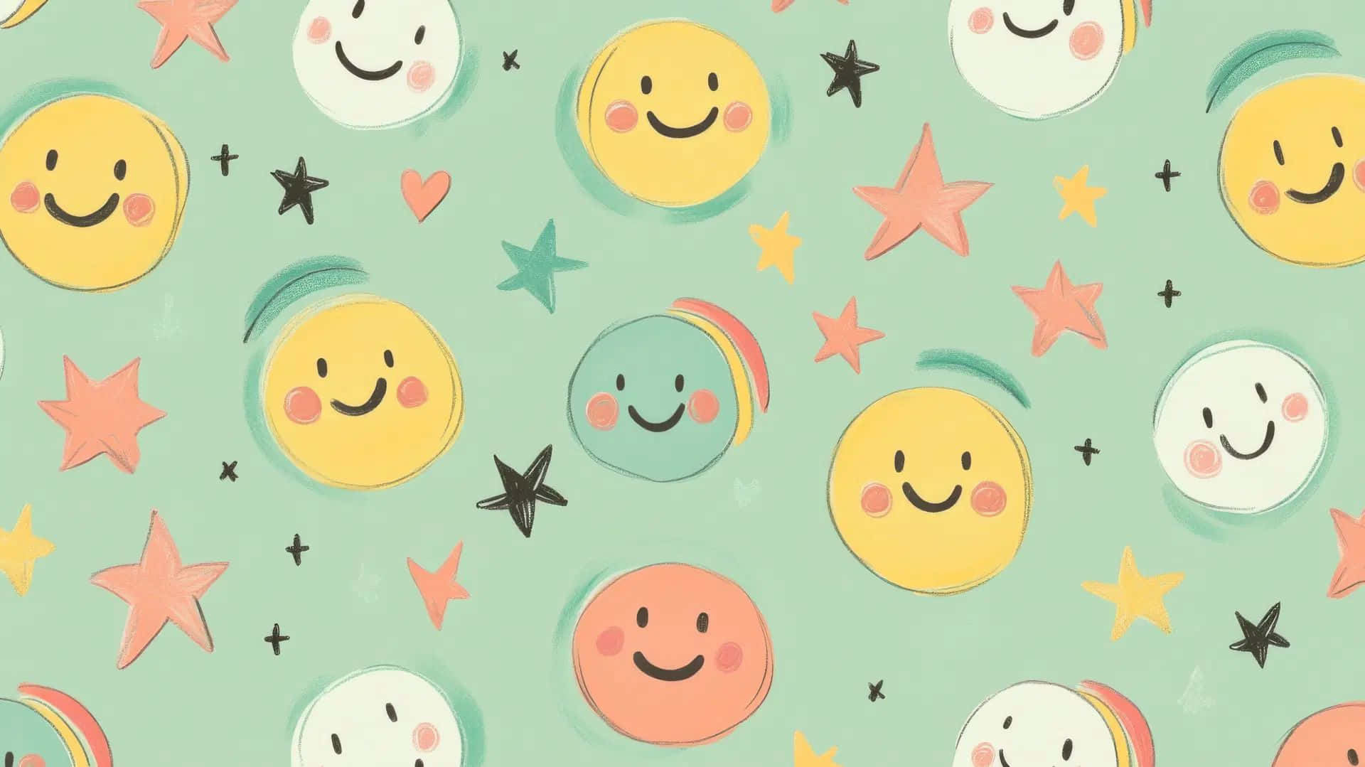 Preppy Smiley Aesthetic Wallpaper
