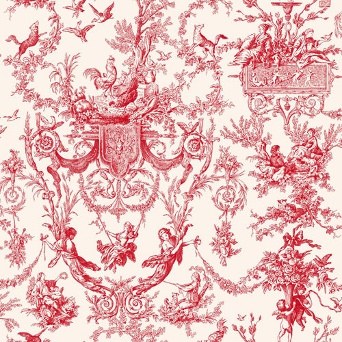 Inspired By Color Real Red And White Wallpaper Traditional