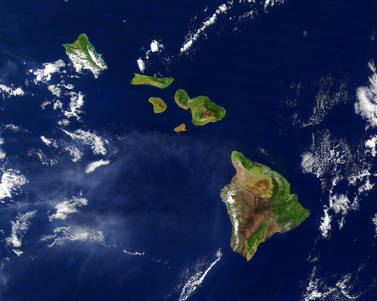 Hawaii From Satellite Desktop Pc And Mac Wallpaper