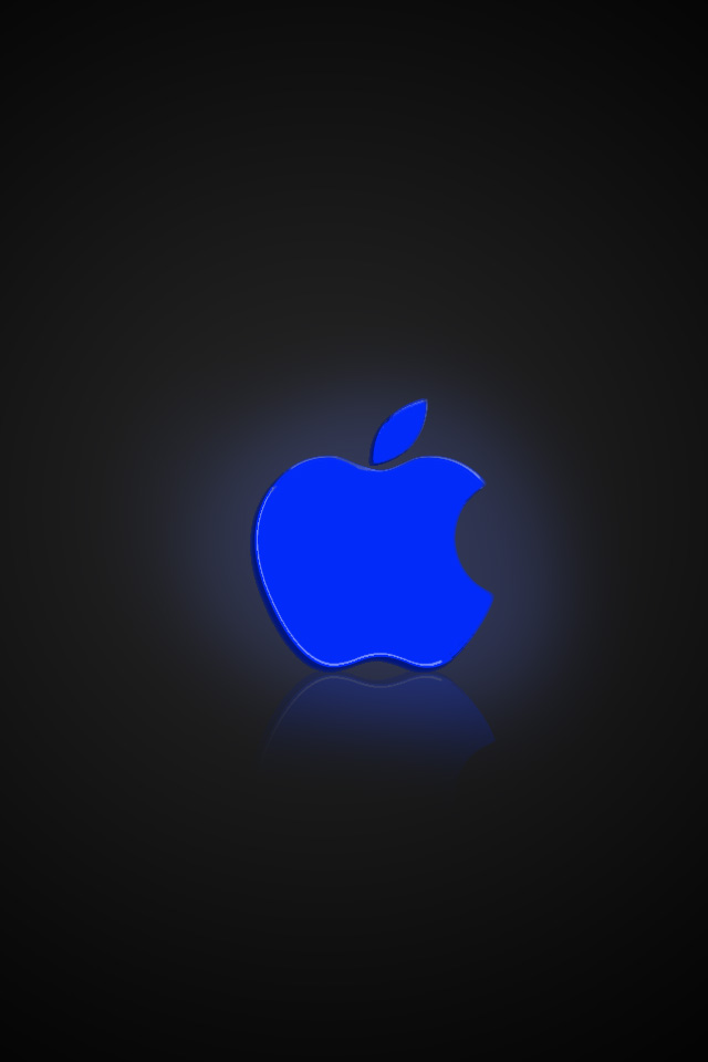 iphone wallpaper apple blue glow by TinyIphone 640x960