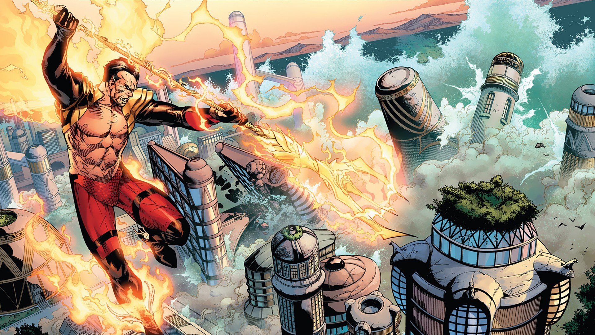 Flames Ics Destruction Namor The Submariner Avengers Vs