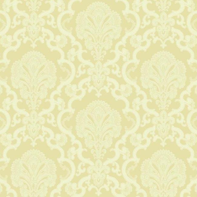 Lace Wallpaper In Yellow Design By York Wallcoverings Burke Decor