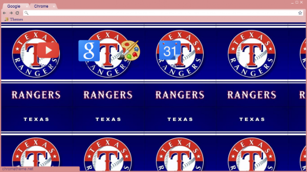 Texas Rangers Chrome theme for the real Ranger fan who simply can