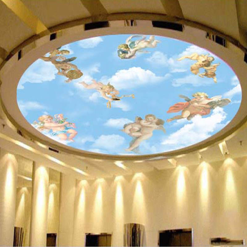 European Painting Religious Murals Wallpaper Circular Pool Of Light