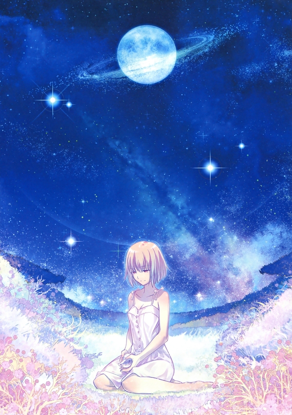 Download Aesthetic Anime Moon Over Sea Phone Wallpaper | Wallpapers.com