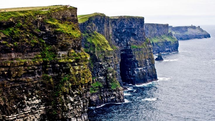 Coast Cliffs Ireland Of Moher Galway Wallpaper Background