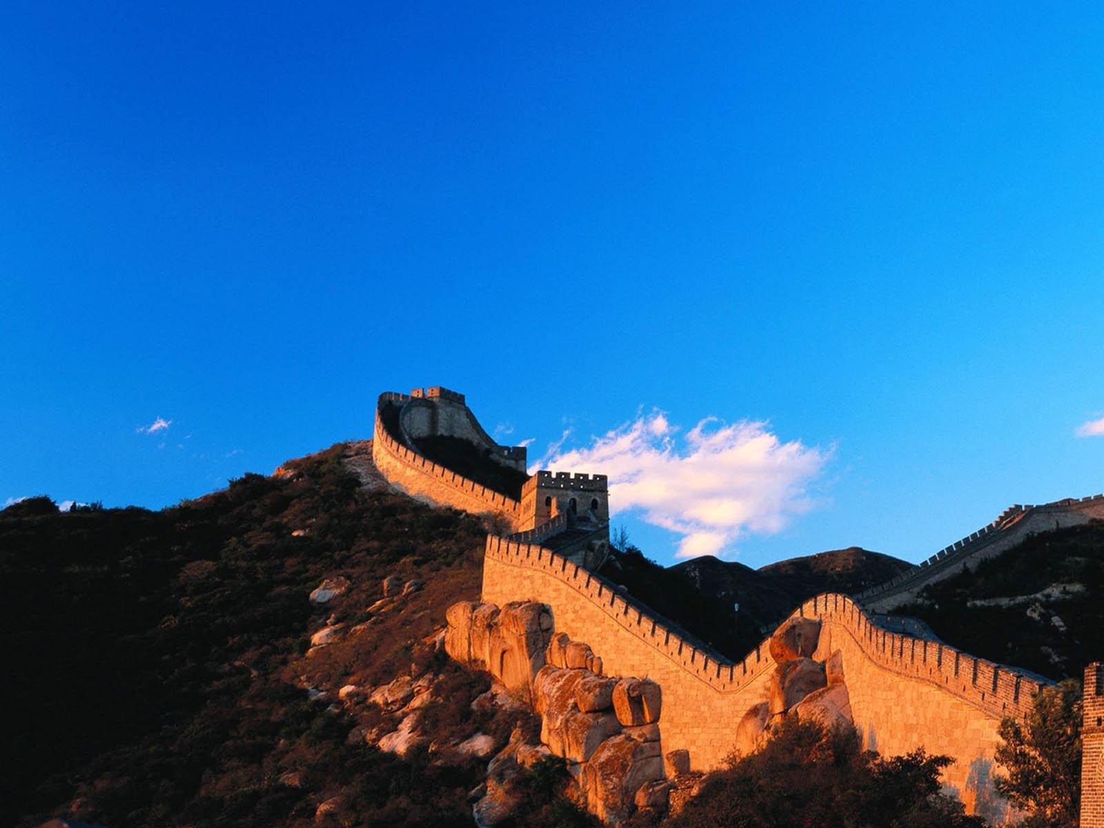 The Great Wall of China at sunset, a UNESCO World Heritage site