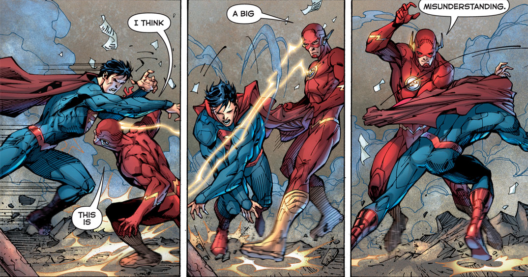 Reading The Fight Between Flash And Superman Was Especially Enjoying