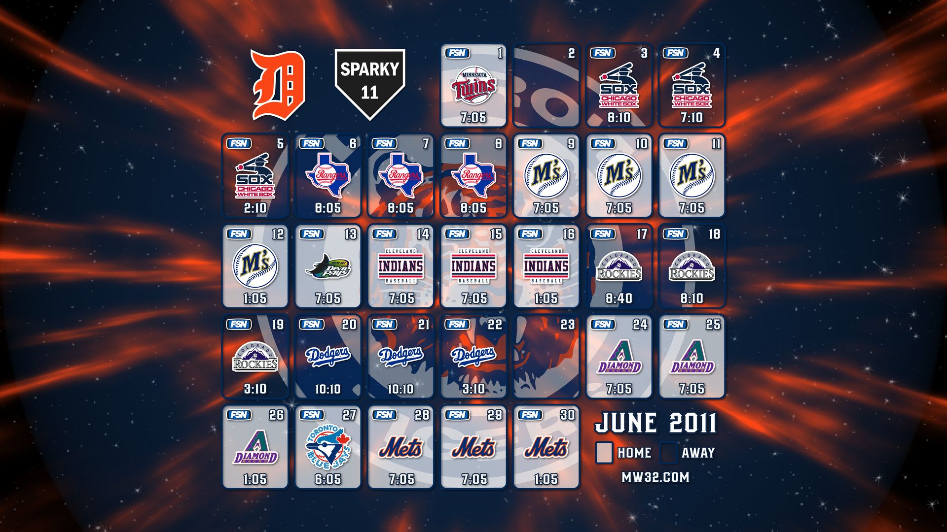 Detroit Tigers Wallpaper Schedule