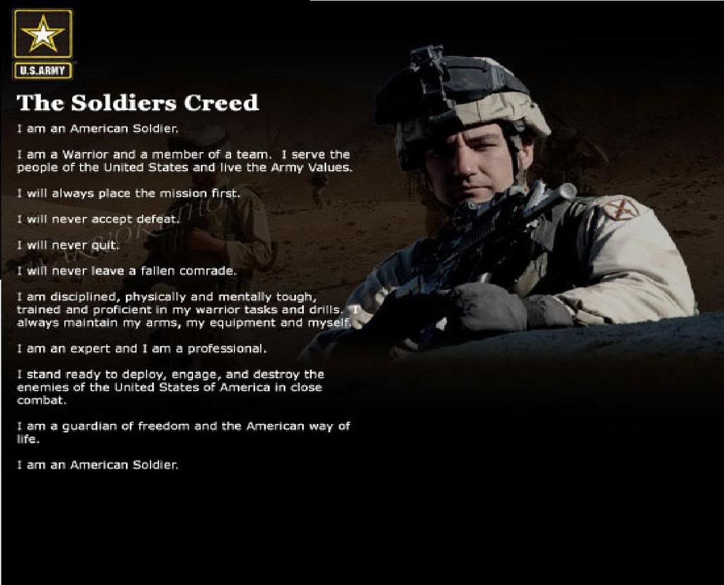 Soldiers Creed Graphics Code Ments Pictures