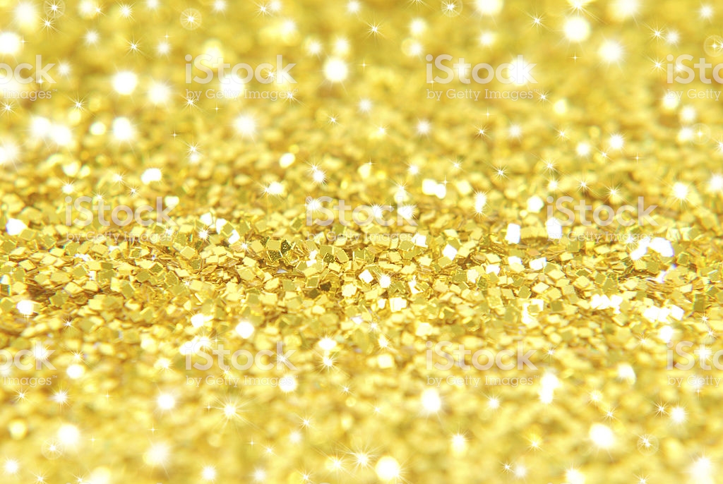 Gold And Shiny Confetti Rich Background Stock Photo