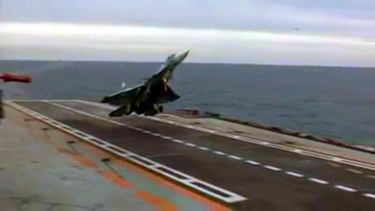 Fighter Jets Taking Off Aircraft Carrier