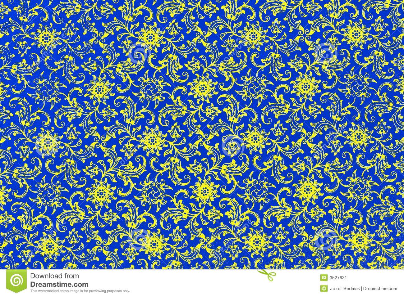 Art Deco Background In Yellow And Blue