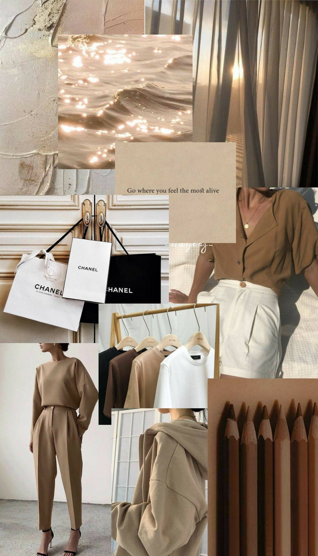 Beige Brown Aesthetic Wallpaper