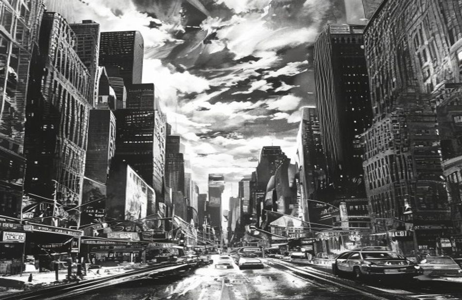 Black And White City Wallpaper