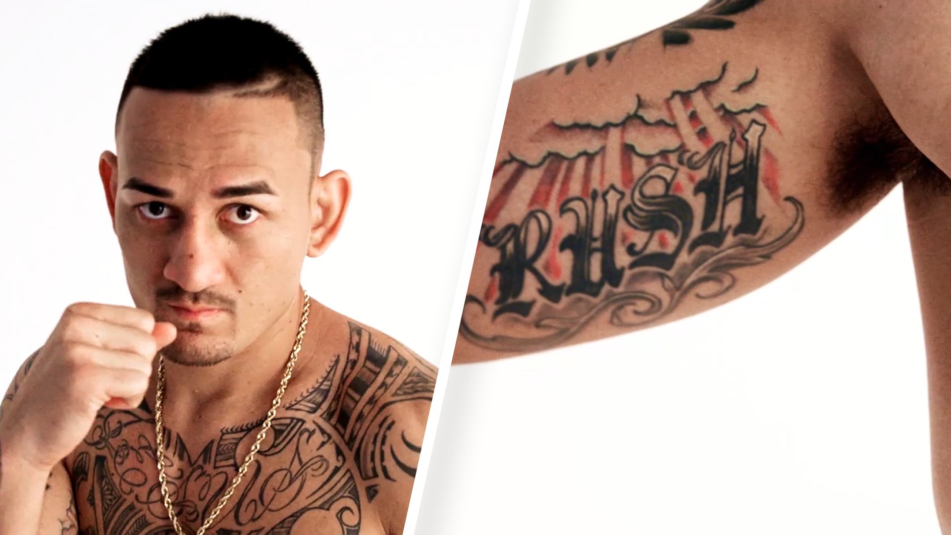Watch UFC Champion Max Holloway Runs Us Through His Ink Tattoo