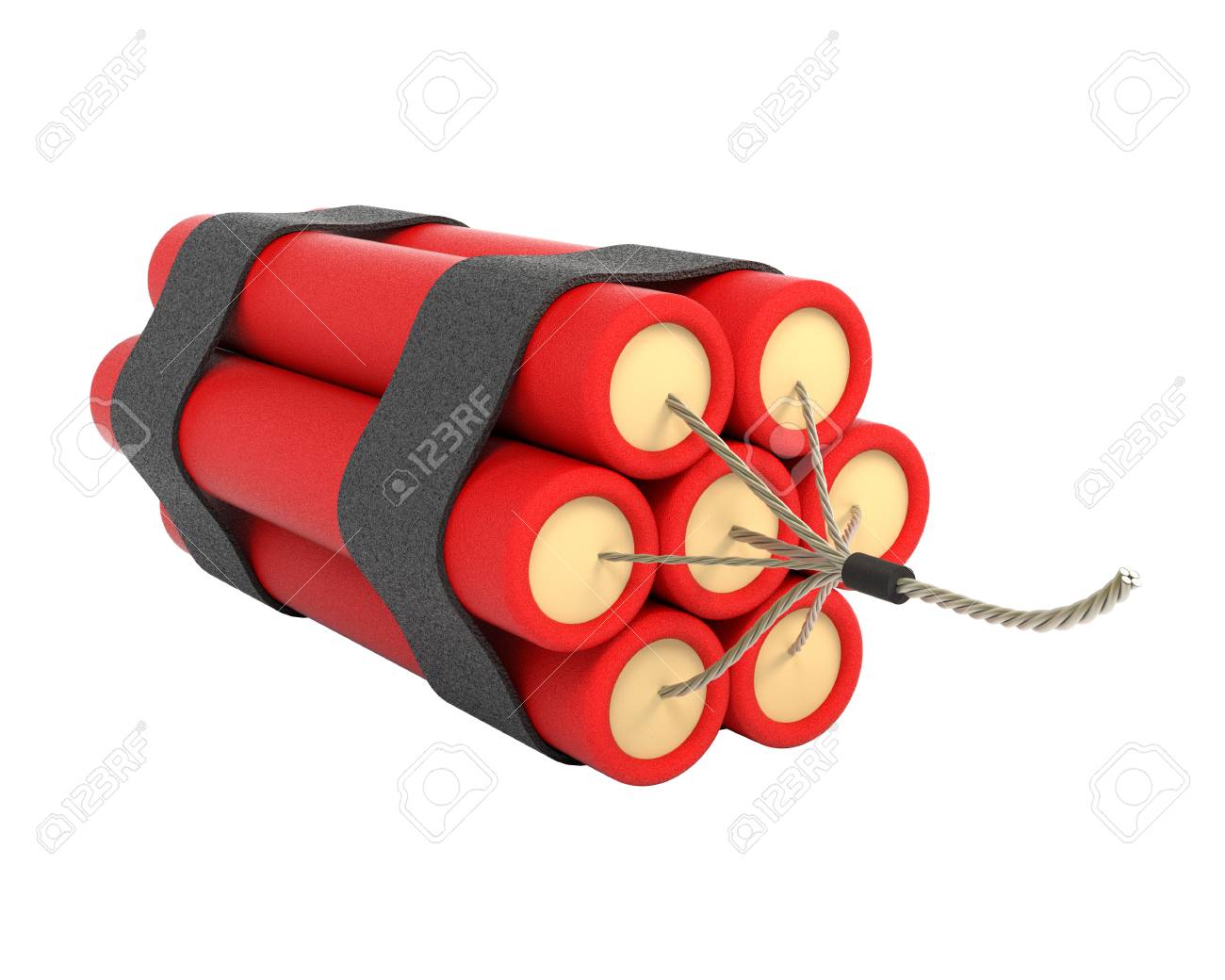 Free download Bundle Of Dynamite Isolated On White Background 3d
