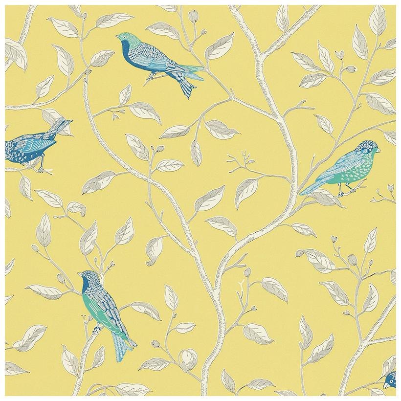 Sanderson Finches Dopwfi101 Yellow Wallpaper From The Options