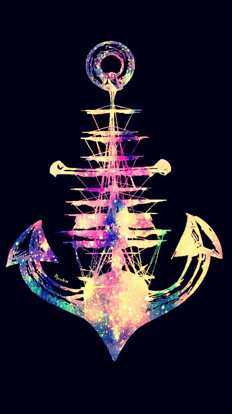 Galaxy Anchor Wallpaper Navy Boat