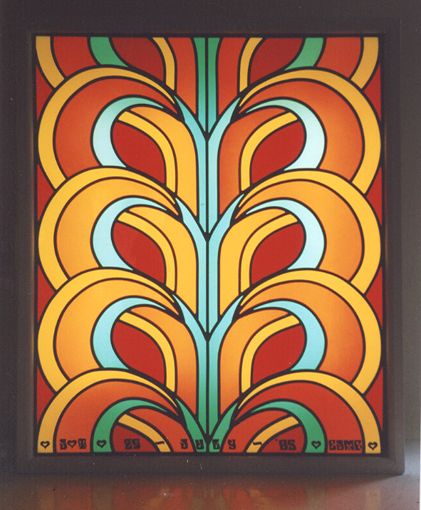 This Panel Based On Wallpaper Designs Of The 1960s Was Set In A