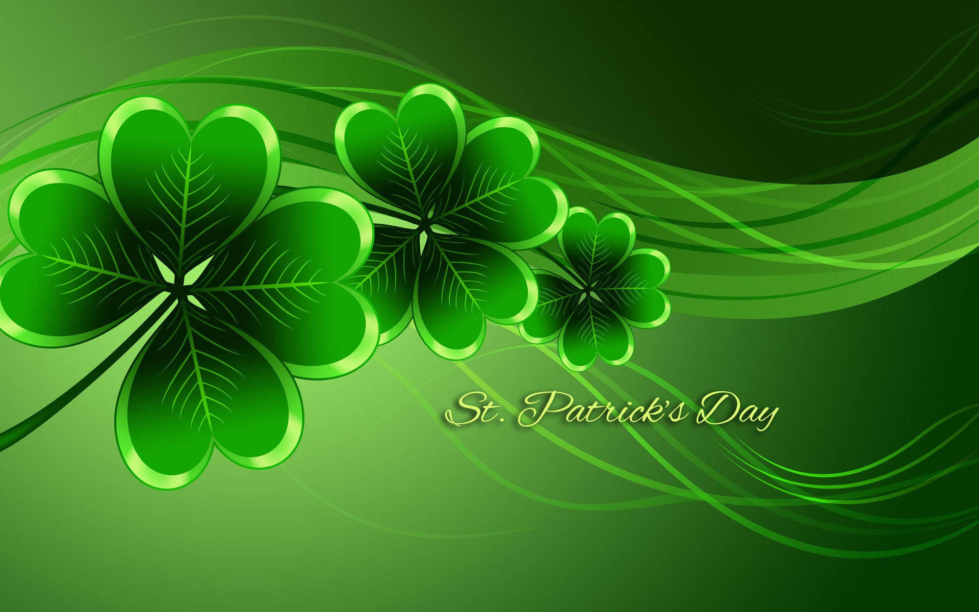 St Patrick S Day Clover Digital Art Wallpaper