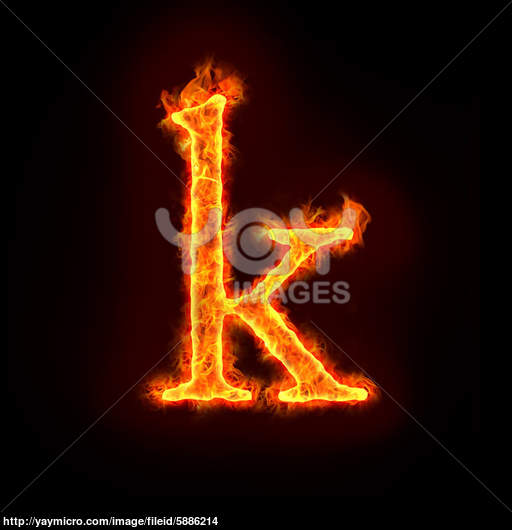 Image Of Fire Alphabets Small Letter K