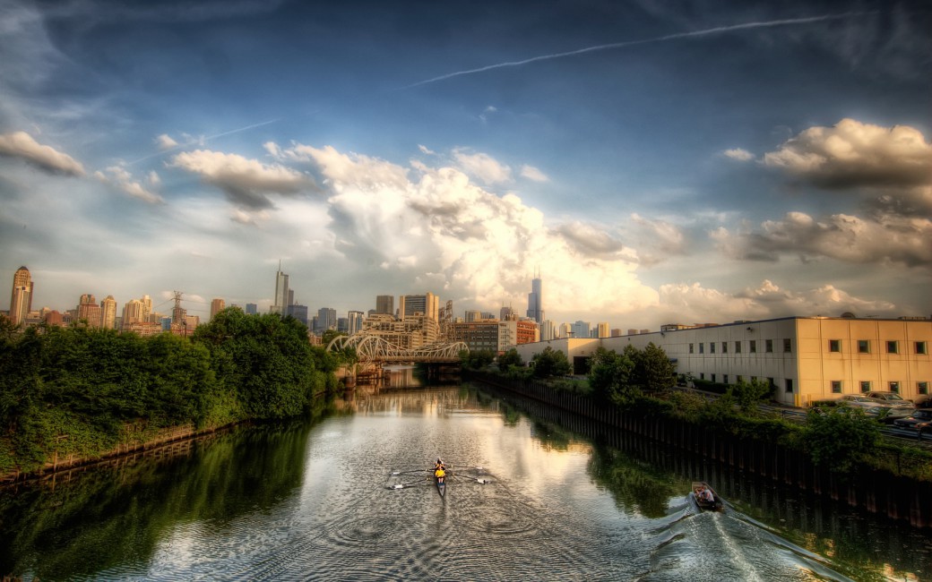 Chicago Illinois River HDr Stock Photos Image HD