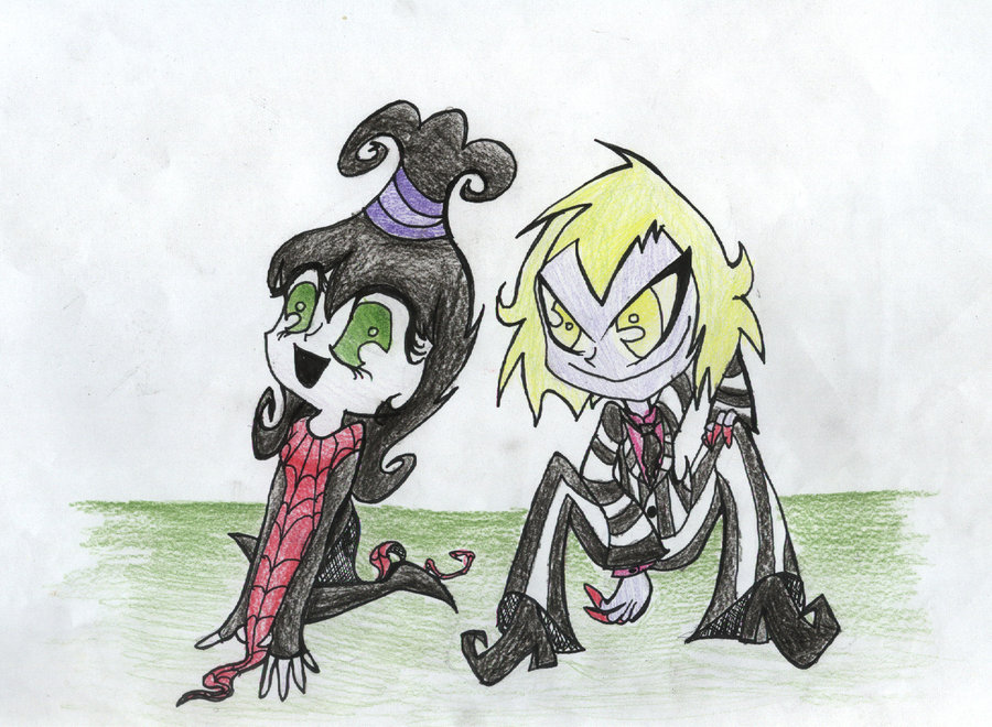 Beetlejuice And Lydia Anime by Mivanna on