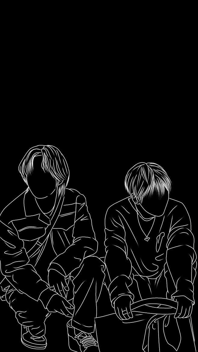 Taegyu In Black Paper Drawing And White Art