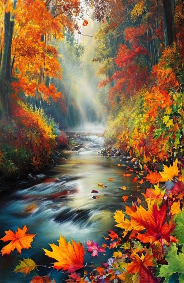 Autumn Stream Wallpaper