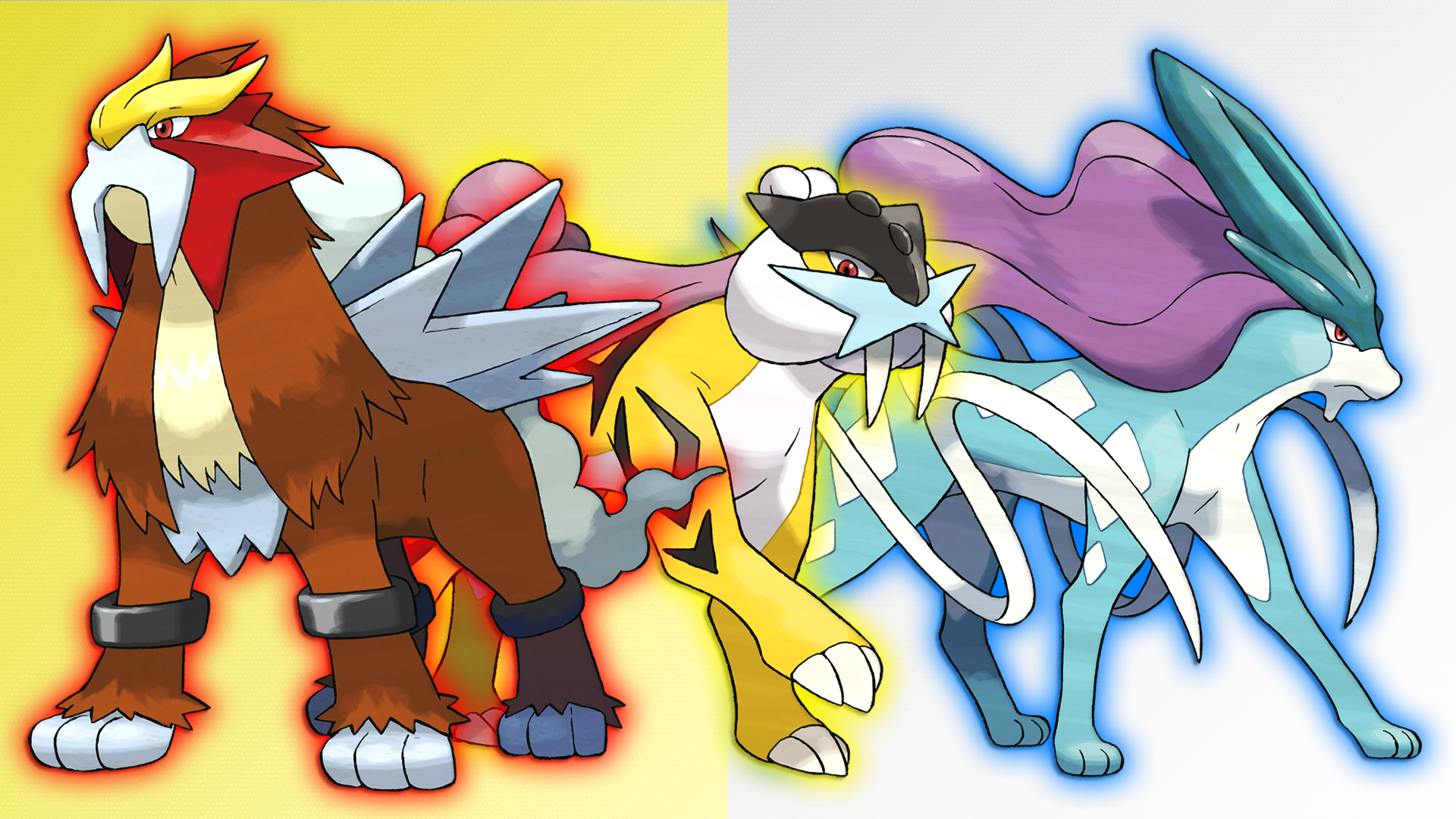 Entei Raikou And Suicune Wallpaper By Glench