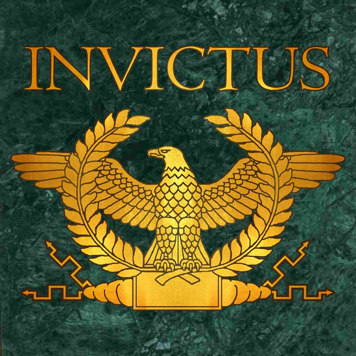 Invictus Golden Eagle On Marble Atlanteanarts Digital Art