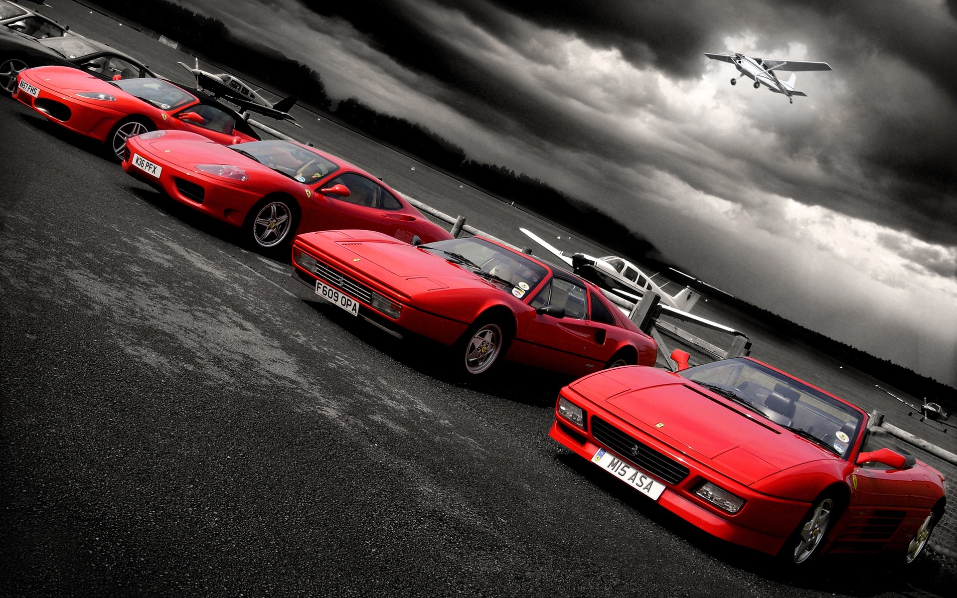 Cars Ferrari Vehicles Selective Coloring Red