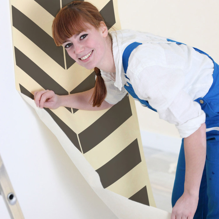 Free download Pre spaced Chevron design on an easy to apply wallpaper