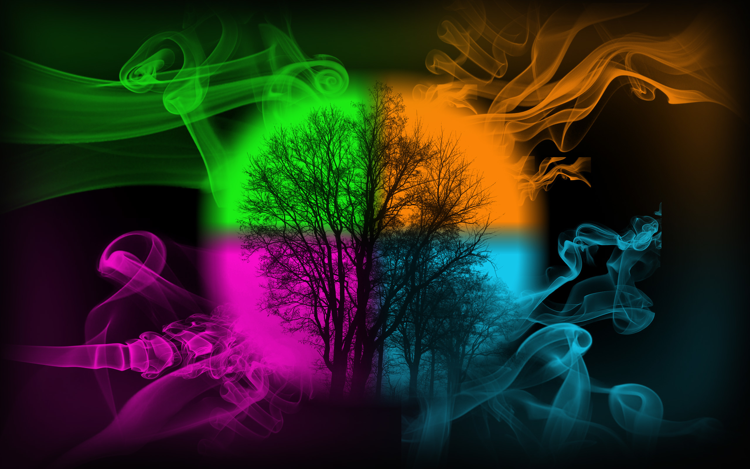 Colorful Smoke Background Wallpaper