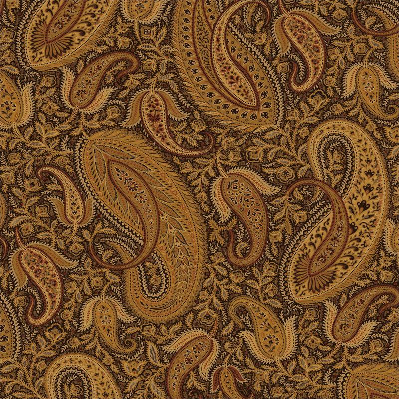 Gold Modern Paisley Wallpaper Traditional