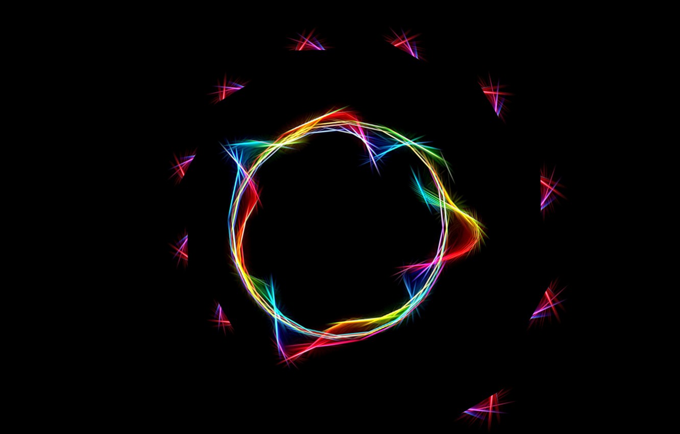 Wallpaper Abstraction Minimalism Spiral Sphere Black