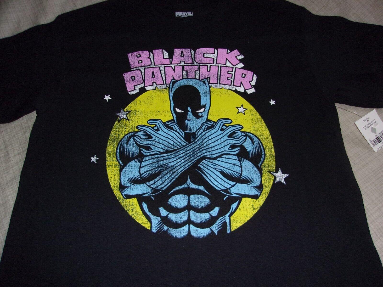 Men S T Shirt Black Panther Marvel Cotton Medium Nwt Super Hero