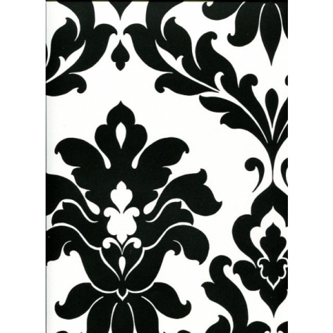  White Bold Damask Large Pattern Wallpaper   All 4 Walls Wallpaper