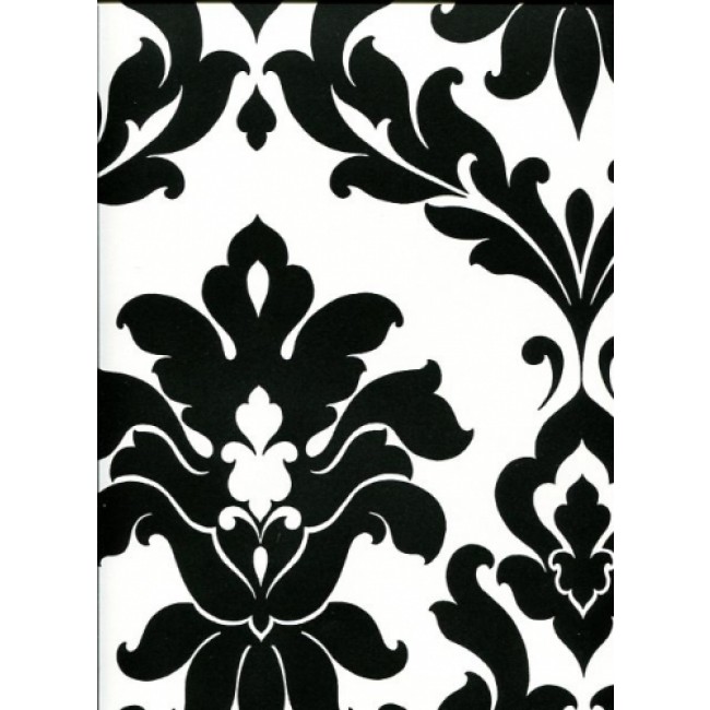 White Bold Damask Large Pattern Wallpaper All Walls